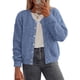 thumbnail image 1 of Suéter PRETTYGARDEN Azul con Botones, Tejido Suelto, Talle M, 1 of 8