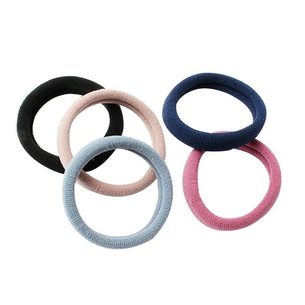 50pcs elástico banda para el cabello simple lazo de pelo anillo de pelo de moda para niñas damas mujeres (color aleatorio)