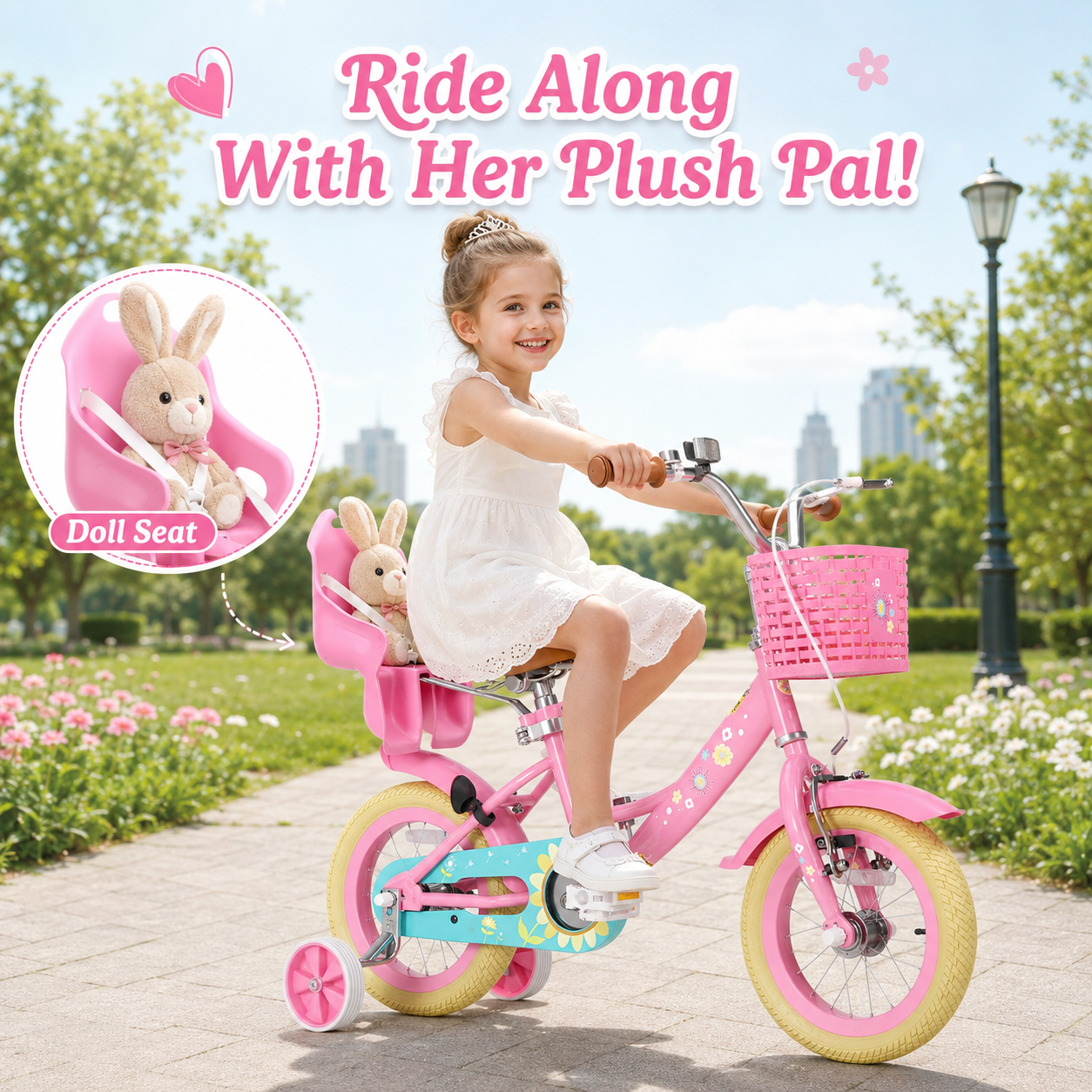 XJD 16 Inch Kids Bike with Training Wheels photo 2