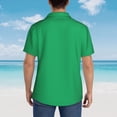 thumbnail image 3 of Lsque Forestgreen pattern Hawaiian Shirt for Men, Unisex Summer Beach Casual Short Sleeve Button Down Shirts-XX-Large, 3 of 9