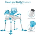 thumbnail image 6 of Healthline Shower Chair with Arms and Back, Shower Seat Bench Chair for Handicap, Disabled, Seniors, 6 of 7