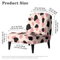 thumbnail image 6 of ZIATUBLES Armless Chair Slipcover Non-Slip Armless Accent Chair Slipcover Removable Stretch Spandex Machine Washable Modern Furniture Protector, Pink Black Cow Print Beige, 6 of 7