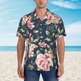 thumbnail image 2 of Balery Vintage Floral Camisas hawaianas de manga corta para hombre, camisas playeras de corte holgado, camisas de vacaciones con botones,Medium, 2 of 7