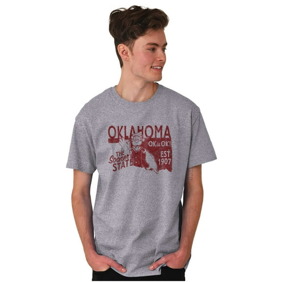 Popeye Oklahoma OK Local State Pride Men's Graphic T Shirt Tees Brisco Brands S