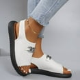 thumbnail image 4 of Hoshose Platform Sandals Women with Soft Cushioned Footbed Open Toe Slip On Slippers for Summer, 4 of 7