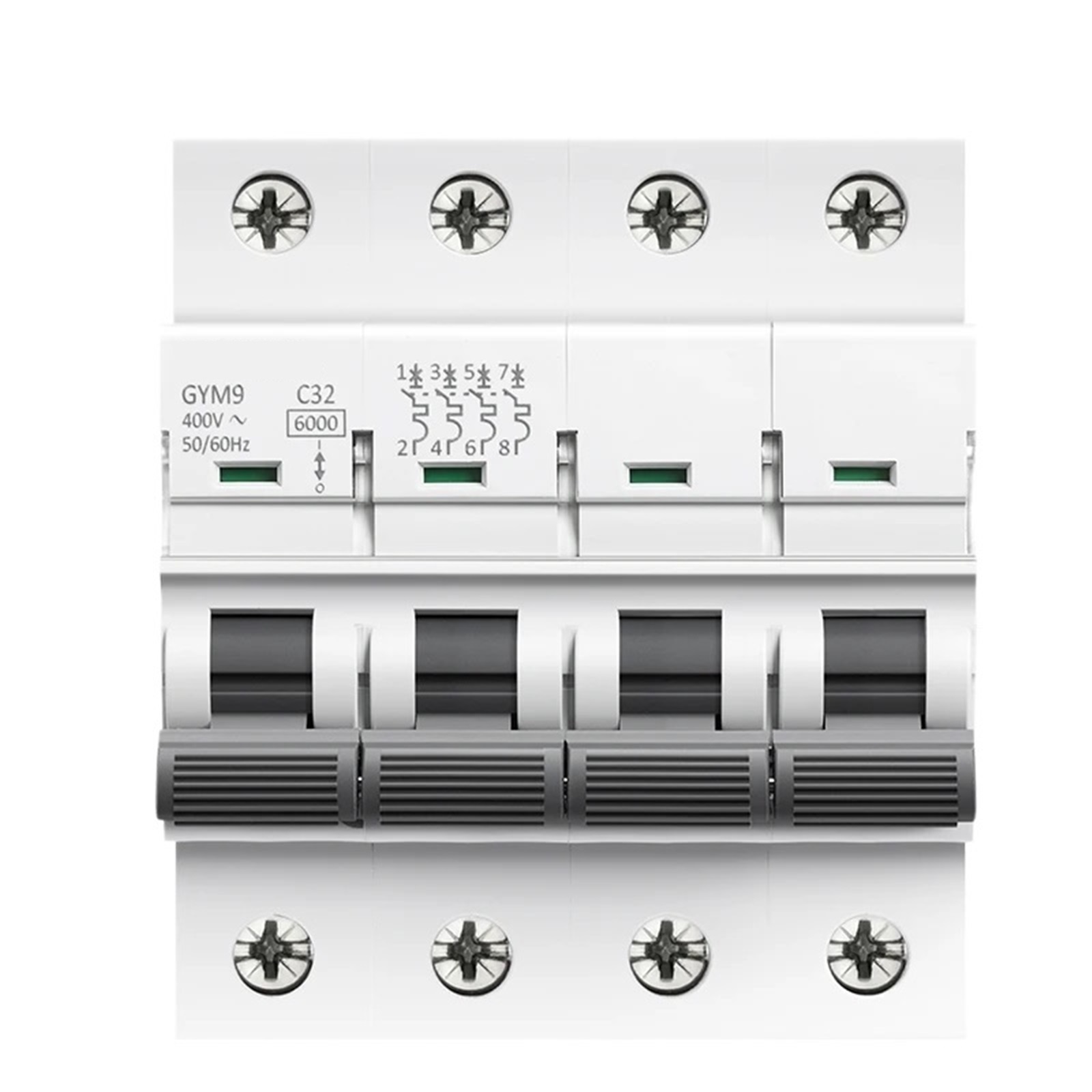 circuit breaker GYM9 4P MCB 6KA Breaking Capacity MCB Din Rail Mini Circuit Breaker 6A-63A AC Type