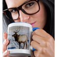 thumbnail image 2 of 3drose, Wyoming, Jackson Hole, Elk Refuge, Elk - Us51 Cmi0048 - Cindy Miller Hopkins, 11oz Two-tone Blue Mug, 2 of 6