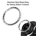 thumbnail image 1 of Anillo de parachoques de bisel para Samsung Galaxy Watch 4 Classic 46 mm (E Silver Black), 1 of 7