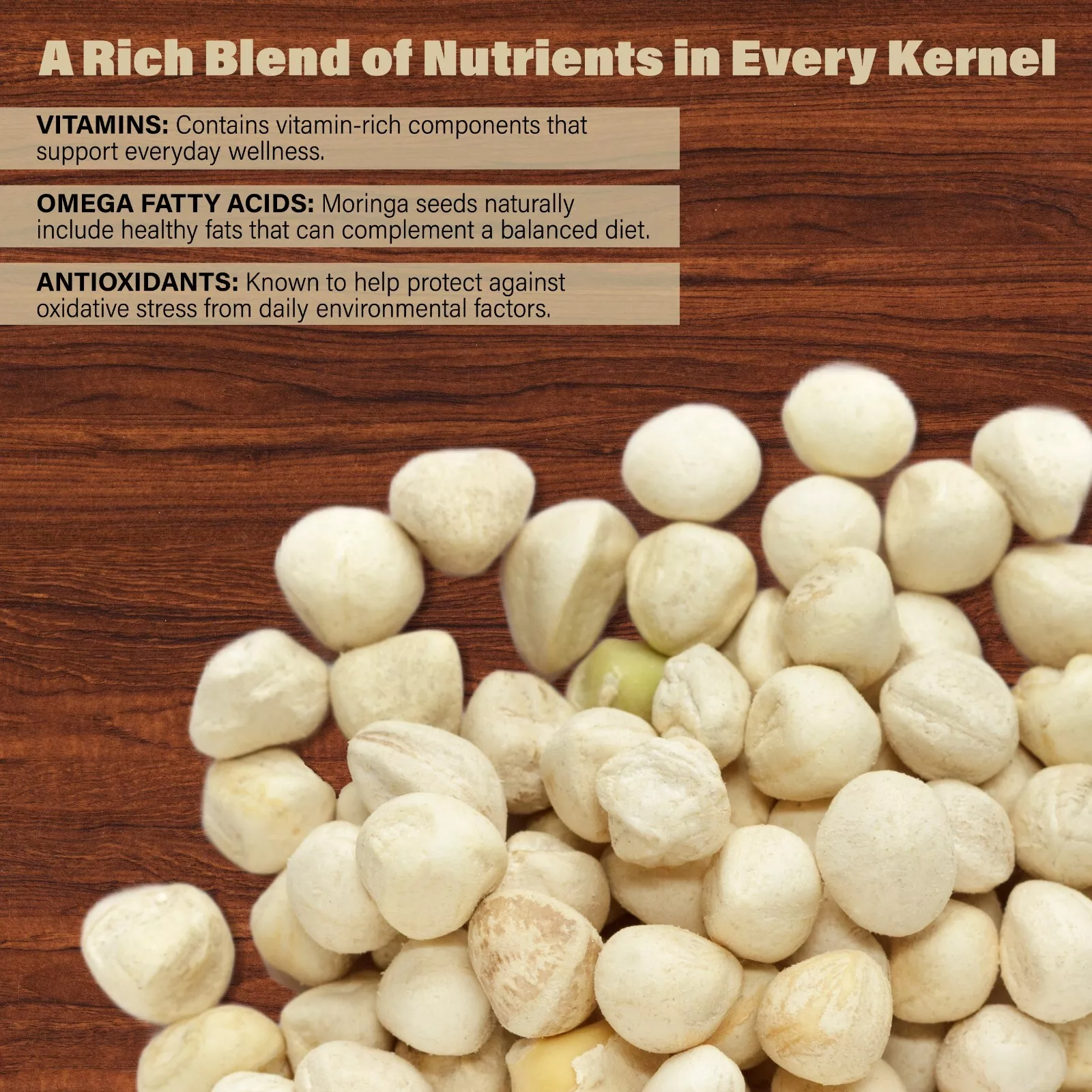 Moringa Seeds Kernel Shelled 5 lbs. Bulk - Clean PKM1 Variety - Edible - Moringa Oleifera - Malunggay - Semillas De Moringa - Drumstick Tree - Non-GMO - 10,000 to 12,000 Seeds Approx.