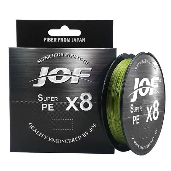 JOF X8 PE Braid Fishing Line Strong PE Abrasion Resistant Fishing Wire for Freshwater Saltwater Outdoor Fishing Gear LGreen Mainline