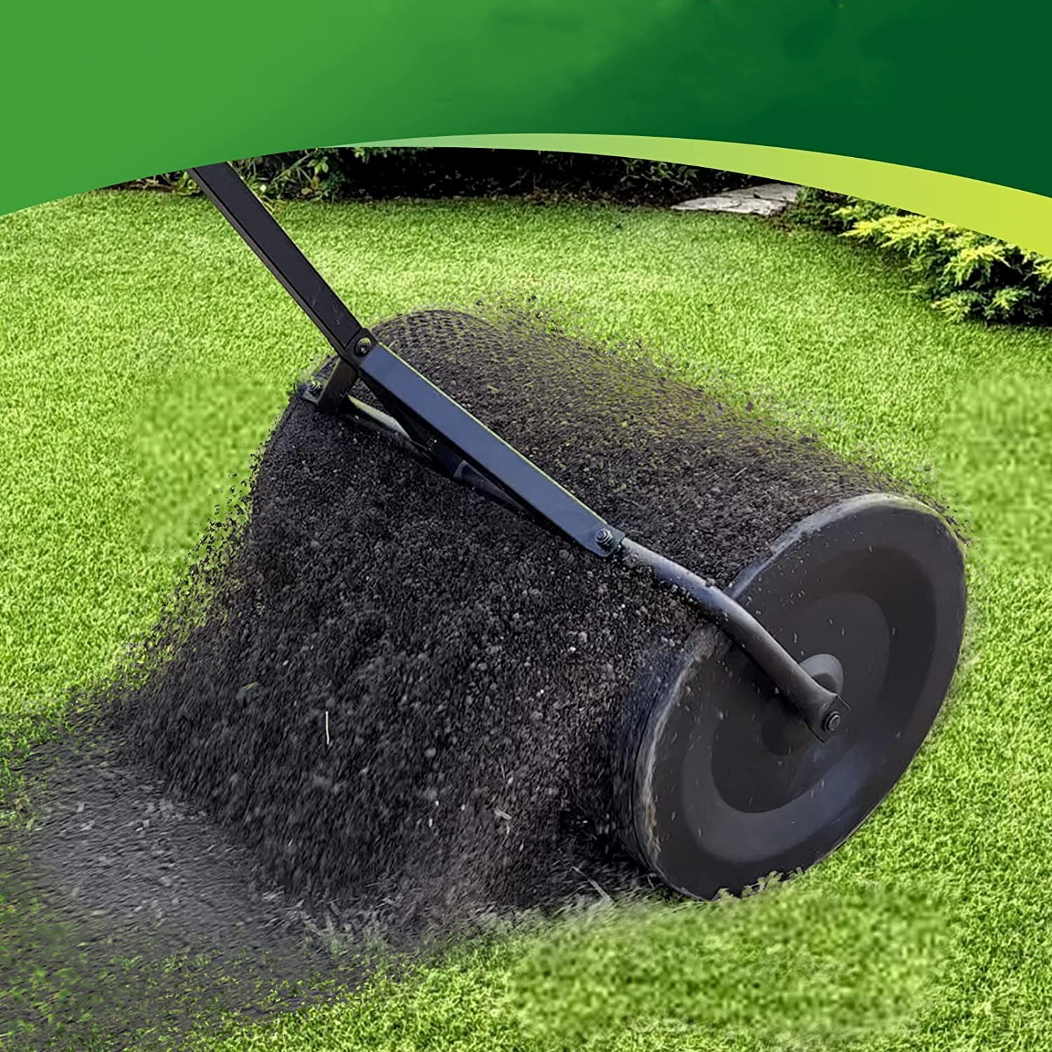 XY 24 Inch Compost Spreader Peat Moss Spreader with Upgrade T Shaped