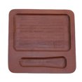 thumbnail image 3 of Riousery Dark Brown Butter Dish with Clear Glass Lid & Spreader Knife, Premium Cheese Dessert Storage Tray for Dining Table (7.7x7.5x3.3 inches / 19.6x19x8.5 cm), 3 of 9
