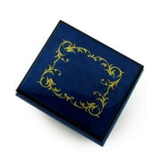 Classic Royal Blue Arabesque Wood Inlay Music Box - Under the Sea (The Little Mermaid) - SWISS