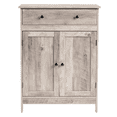 thumbnail image 5 of Tcbosik Bathroom Storage Cabinet, 23.6" Freestanding Cabinet with Drawer and 2 Doors, Accent Cabinet Organizer with Adjustable Shelf for Entryway, Living Room, Washed Gray, 5 of 12