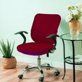 thumbnail image 4 of Housses de Siège de Chaise de Bureau Élastiques Housse de Chaise Extensible Pivotante Rouge, 4 of 9