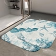 thumbnail image 2 of 1pc Seashells and Starfish Absorbent Non-Slip Bathroom Thickened Flannel Rug Decor,Soft,Quick Drying,Suitable For Indoor/outdoor Use,Bathrooms,Bedrooms,Kitchens,Terrace,Laundry Rooms,16"x24", 2 of 9