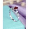 thumbnail image 4 of HeartsAndYou 1.2ct Natural Ruby & Diamond Wedding Band Curved Stackable 14k SOLID White Gold, 4 of 9