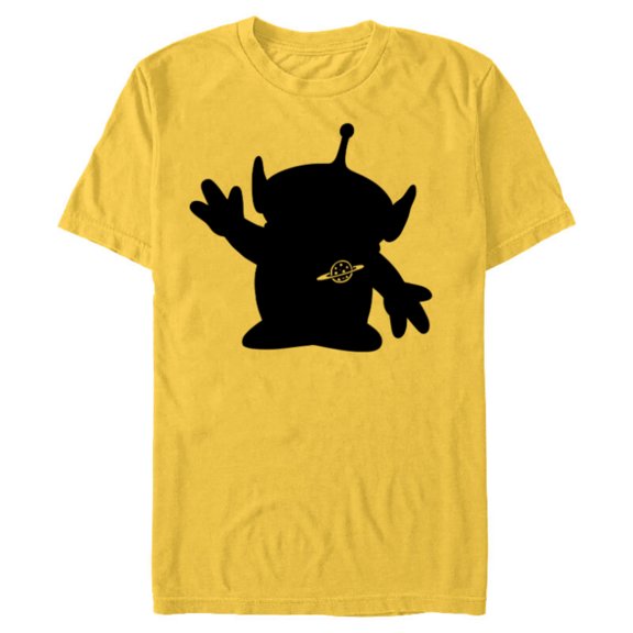 Disney and Pixar's Toy Story Alien Silhouette - Short Sleeve Blended T-Shirt for Adults - Customized-Yellow