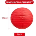 thumbnail image 2 of Multiple sizes and colors Paper Lanterns Decorative Chinese/Japanese Hanging Round Paper Lanterns Lamp for Birthday, Wedding, Christmas Xmas, Bridal, Home Decor, Party Decoration (6 Packs), 2 of 6