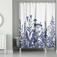 thumbnail image 2 of Creative Products Navy Wildflowers 71x74 Shower Curtain, 2 of 2