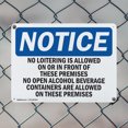 thumbnail image 5 of (2 Pack) No Loitering Is Allowed On Or In Front Of OSHA Notice Sign 14 Inch X 10 Inch Plastic Sign, Weather Resistant, UV Protected for Workplace, Business, and Construction Site, Made, 5 of 8