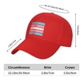 thumbnail image 5 of Trans Rights Are Human Rights Baseball Cap Adjustable Trucker Sun Hat Outdoor Sport Casquette Hats for Men Women Red, 5 of 7