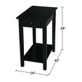 thumbnail image 4 of International Concepts Solid Wood Narrow End Table in Black, 4 of 6