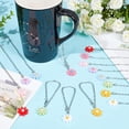 thumbnail image 5 of 16 Pcs 8 Styles Water Bottle Charm Daisy Flower Handle Charm for Tumbler/Water Bottle Charms Alloy Enamel Cup Charms with Lobster Claw Clasps and Cable Chains for Tumbler Cup Accessories DIY, 5 of 6