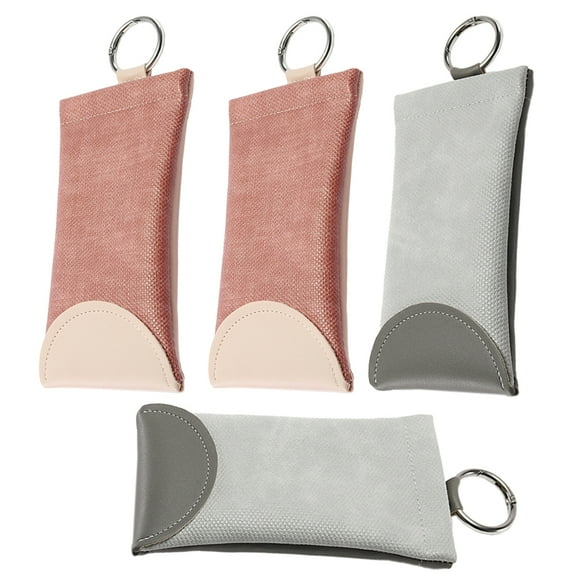 Leather Travel Sunglass Case Squeeze Eyeglass Case With Hanging Loop