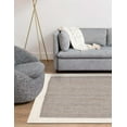 thumbnail image 3 of Indian Handmade Braided White Border with Inner Gray Natural Jute Area Rug, Home Décor Rug, Jute Rug for Bedroom, Dining Room, living room, Doormat Rug Size - 9' x 12' (270 cm x 360 cm), 3 of 5