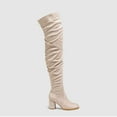 thumbnail image 4 of Over The Knee High Boots For Women Pull On Side Zipper Block Heel Thigh High Boots, 4 of 9