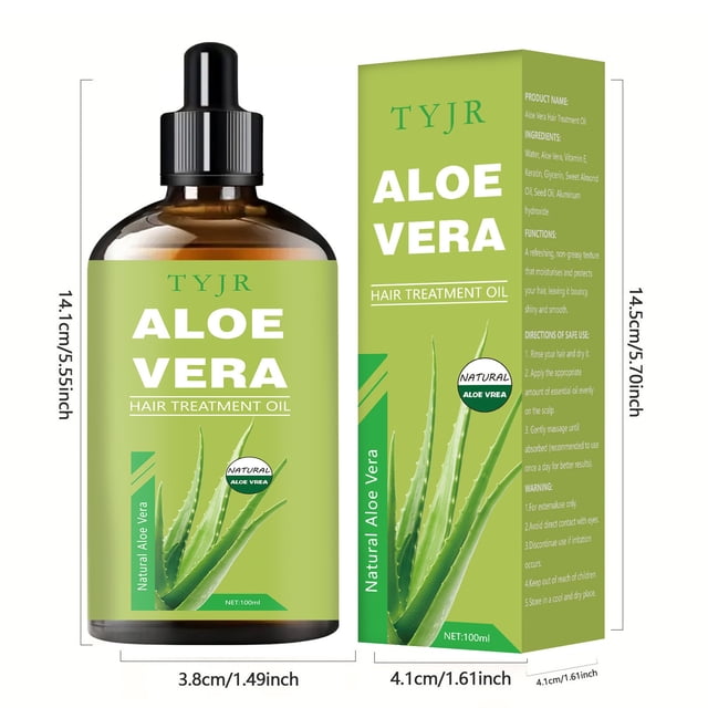 Aceite esencial de aloe vera para el cuero cabelludo - 100 ml Esencia capilar suave y nutritiva