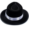 thumbnail image 6 of Yokua Vintage Black Fedora Cap Jazzs Hat MagicShow Headdress Carnivals Party Wear, 6 of 6