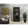thumbnail image 4 of Solid French Pre-Hung Door Clear Glass | Lucia 2166 Matte Black | Single Regular Panel Frame Trims Handle | Bathroom Bedroom Sturdy Doors -30" x 80", 4 of 7
