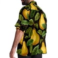 thumbnail image 3 of pear Men's Short Sleeve Button Down Poplin Casual Beach Shirts, 3 of 6