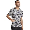 thumbnail image 3 of Tooniforms Scrubs Top For Men  Women V-Neck Print TF728, S, Botanical Dino, 3 of 4