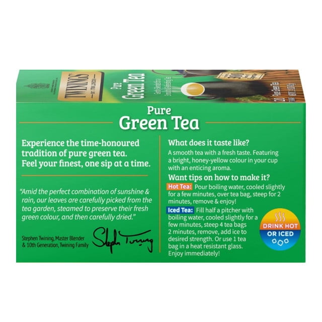 Pack of 6, Twining Tea Pure Green Tea, 1.41 oz