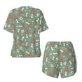 thumbnail image 5 of Naloa Retro Hippie Groovy Mushroom Women's Short-Sleeved Pajama Set, Loungewear, Summer pajamas, Breathable Cozy - XX-Large, 5 of 9