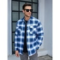 thumbnail image 5 of TACVASEN Men's Flannel Shirt Jacket Cotton Quilted Lined Button Down Plaid Shirt Jacket Winter Warm Heavyweight Coat, 5 of 8