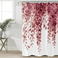 thumbnail image 6 of Shower Curtains Red Wisteria Bath Curtain Watercolor Leaf Waterproof Bathroom Shower Curtain Set with Hooks Decoration 72 x 72 Inches, 6 of 7