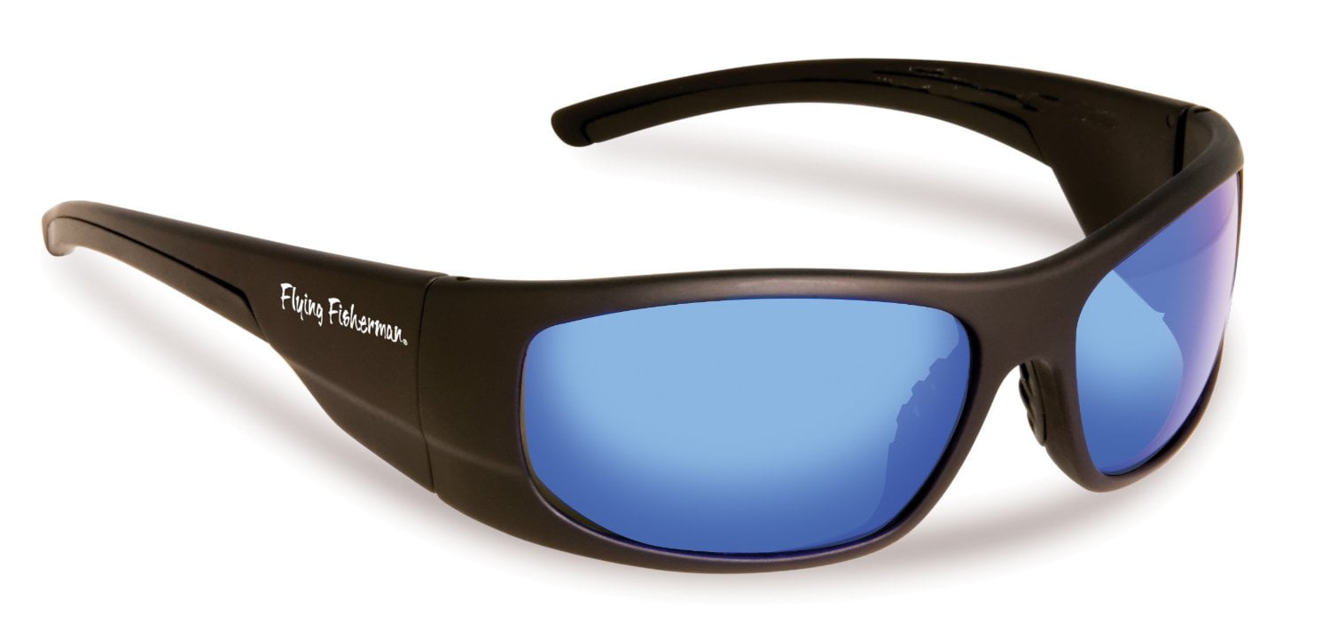 Smoke-Blue Mirror 7892BSB New Flying Fisherman Fluke Kid's Sunglasses Black 