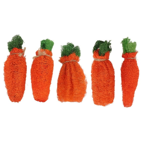 Rabbit Loofah Chew Toys,Rabbit Loofah Carrot Toys Rabbit Loofah Carrot Toys Carrot Shaped Rabbit Toys Built to Last