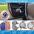 thumbnail image 6 of IC ICLOVER Auto Car Jumbo Sunshade Foldable Windshield Sun Shade Visor with American Flag Design (59"x33") for Heat Block Wind Shield Screen UV Rays Full Protection, Trucks SUVs Vans, 6 of 8