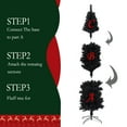 thumbnail image 2 of Kacho 7.5" Black Slim Artificial Christmas Tree Including Foldable Metal Stand, Artificial Christmas Tree, Holiday Decorations, Including Stand, Metal Base, 2 of 7