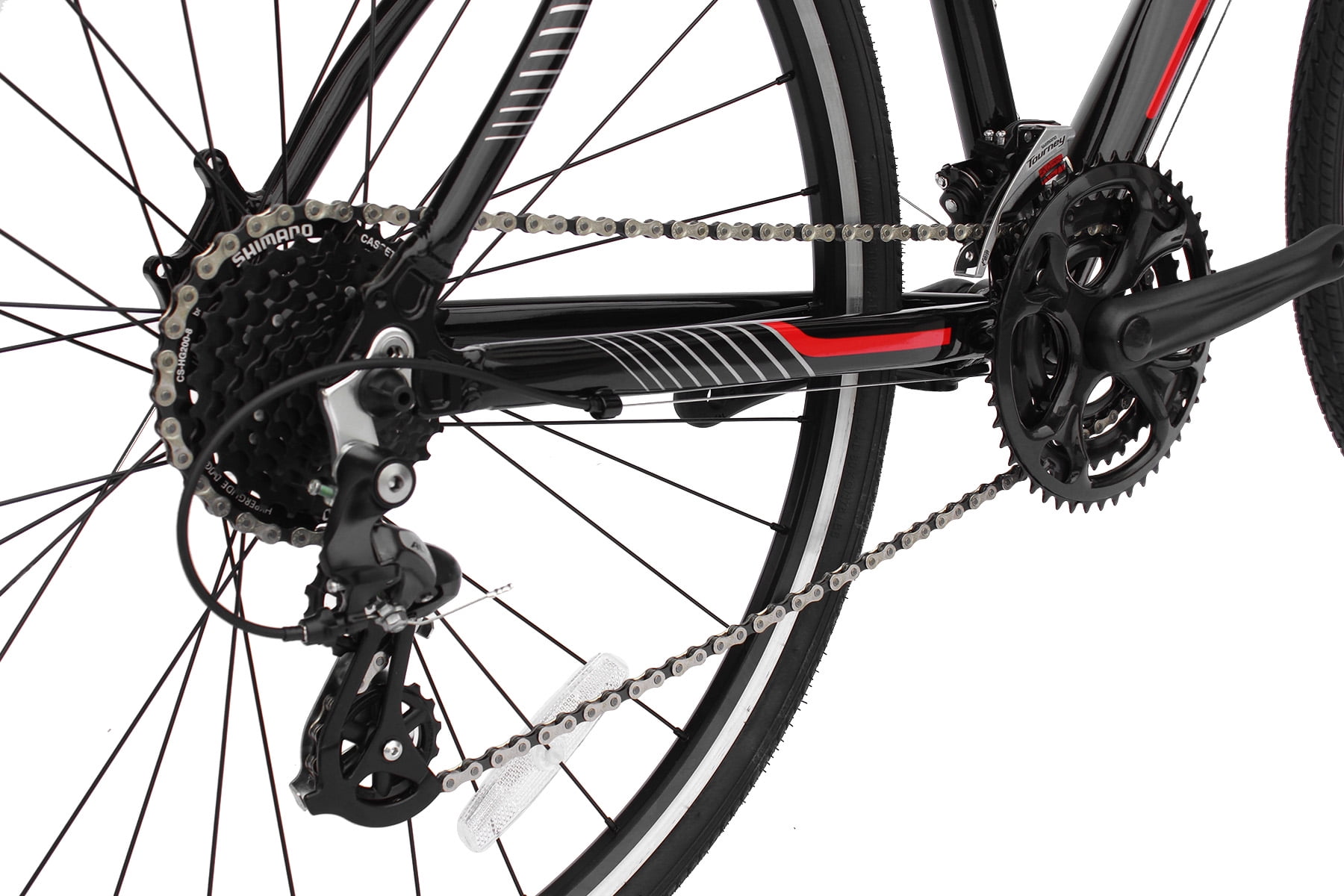 Wonder Wheels 8 Speed Bicycle, Mountain Bike, Front Derailleur: Shimano Tourney Fd-Ty510 Rear Derailleur: Shimano Altus - Black