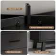 thumbnail image 3 of FANRAL 7 Drawer Dresser for Bedroom,Wood Modern Chest of Drawers with X-Shaped Sturdy Base,Black Dresser, 3 of 8