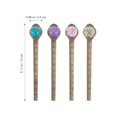 thumbnail image 2 of 4pcs Metal Bookmark Ruler Book Mark with Vintage Dried Flower Page Marker, 2 of 7