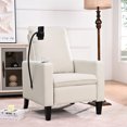 thumbnail image 2 of Beige Recliner Chair For Adults, With Adjustable Armrest Length & Cup Holder, Modern Phone Holder Living Room Adults Fabric Reclining Bedroom,, 2 of 6