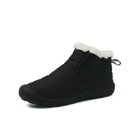 

Avamo Womens Breathable Snow Boots Round Toe Ankle Bootie Cold Weather Lightweight Winter Shoes High-top Black 6