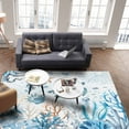 thumbnail image 4 of Area Rugs Indoor Non-Slip Rectangle Rug 2x3 Ft Blue Ocean Sea Turtle Octopus Starfish Coral Seashell Rug Rubber Backing Floor Mats Non Shedding Home Decor Carpet for Living Room Entryway, 4 of 8